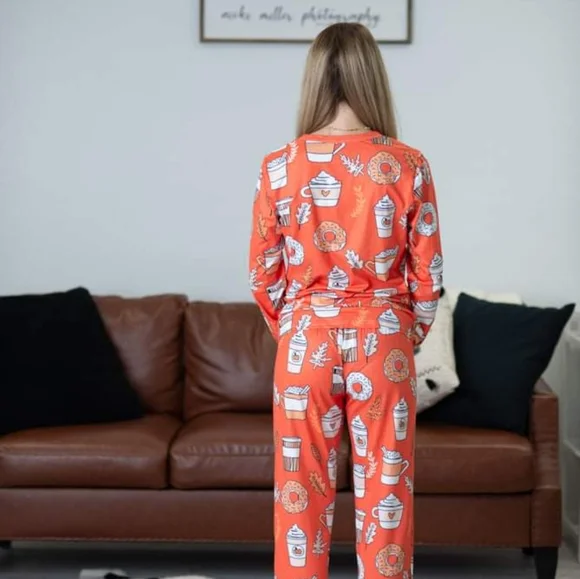 Shirley and Stone Pumpkin Spice Pajama Set! - Picture 4 of 4